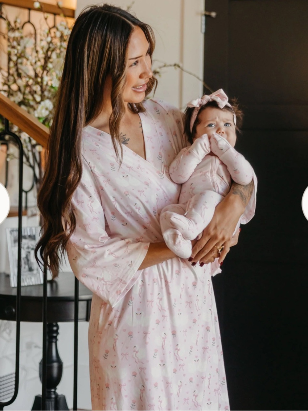 Copper Pearl Nursing Robe and Newborn Gown Set